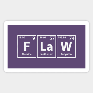 Flaw (F-La-W) Periodic Elements Spelling Sticker